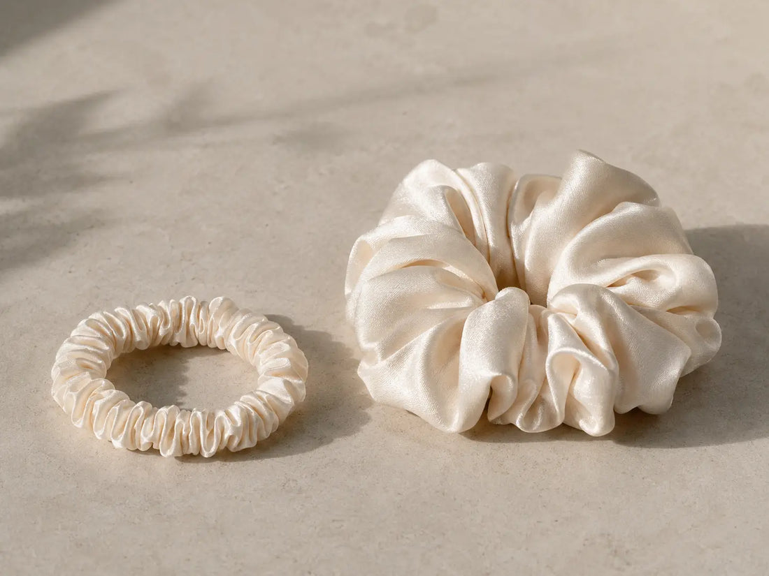 Skinny vs Large Silk Scrunchies
