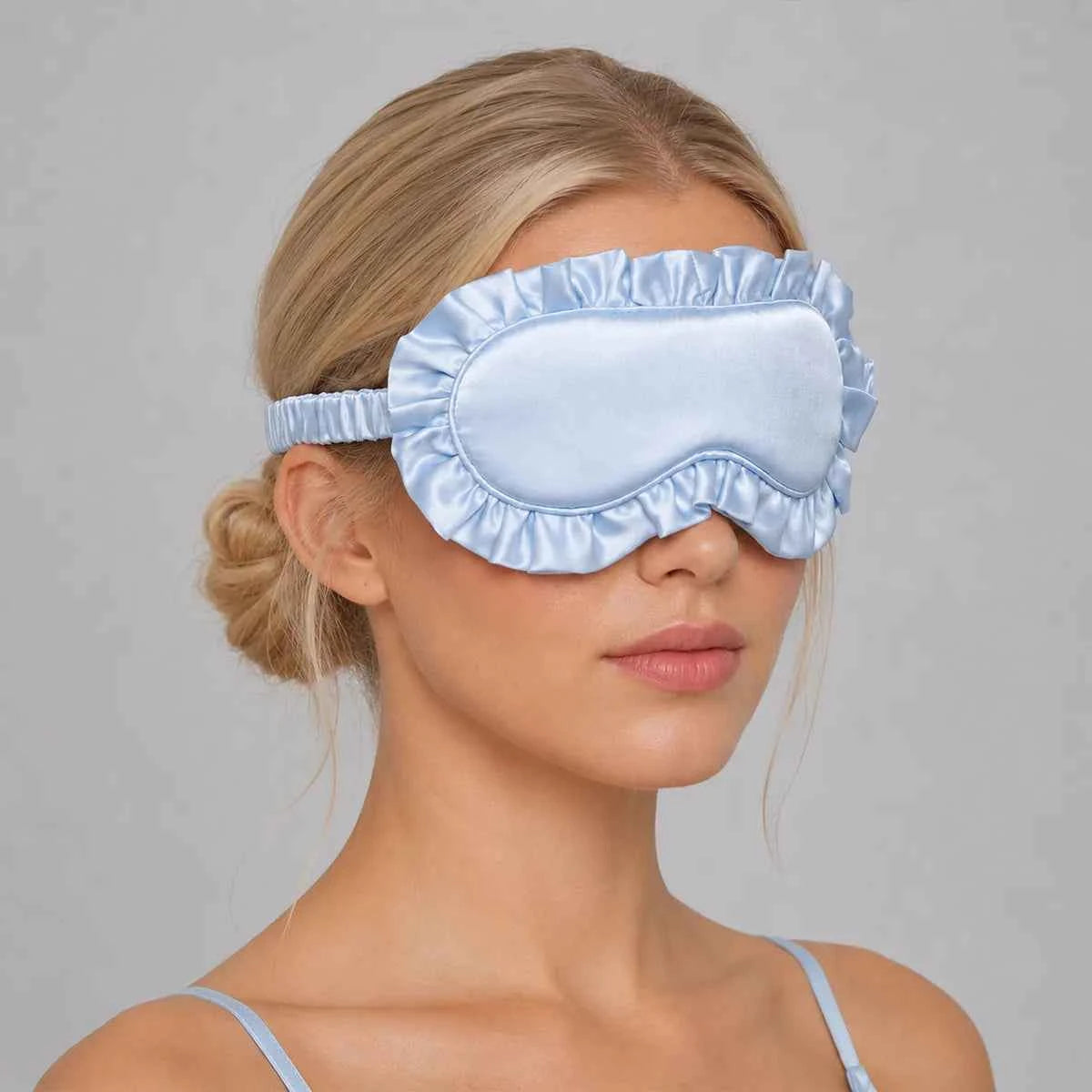 19 Momme Ruffled Silk Sleep Mask