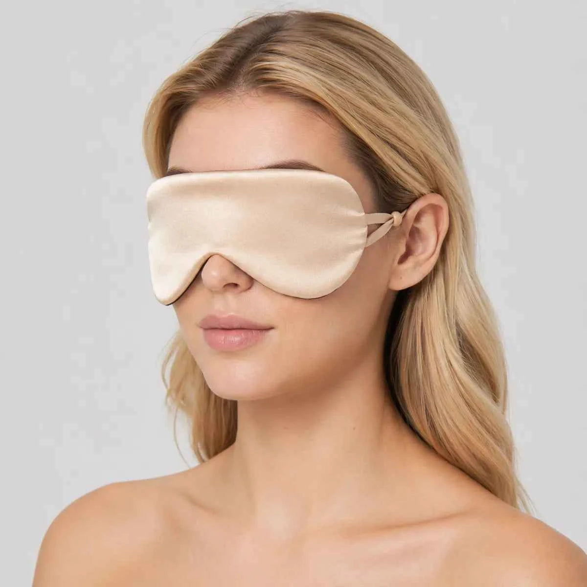 19 Momme Light-Blocking Silk Sleep Mask with Adjustable Ear Loops