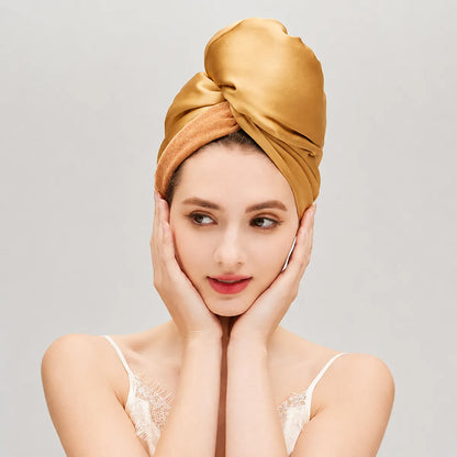 19 Momme Twist-Knot Turban-Style Silk Bonnet