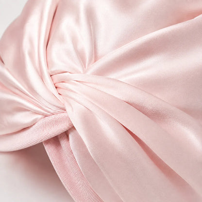 19 Momme Twist-Knot Turban-Style Silk Bonnet