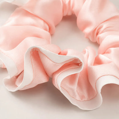 19 Momme Wide Color-Block Silk Scrunchies – Set of 3