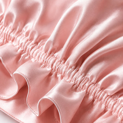 19 Momme Double-Layer Ruffled Silk Bonnet
