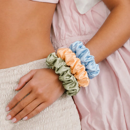 19 Momme Oversized Silk Scrunchies — Set of 3