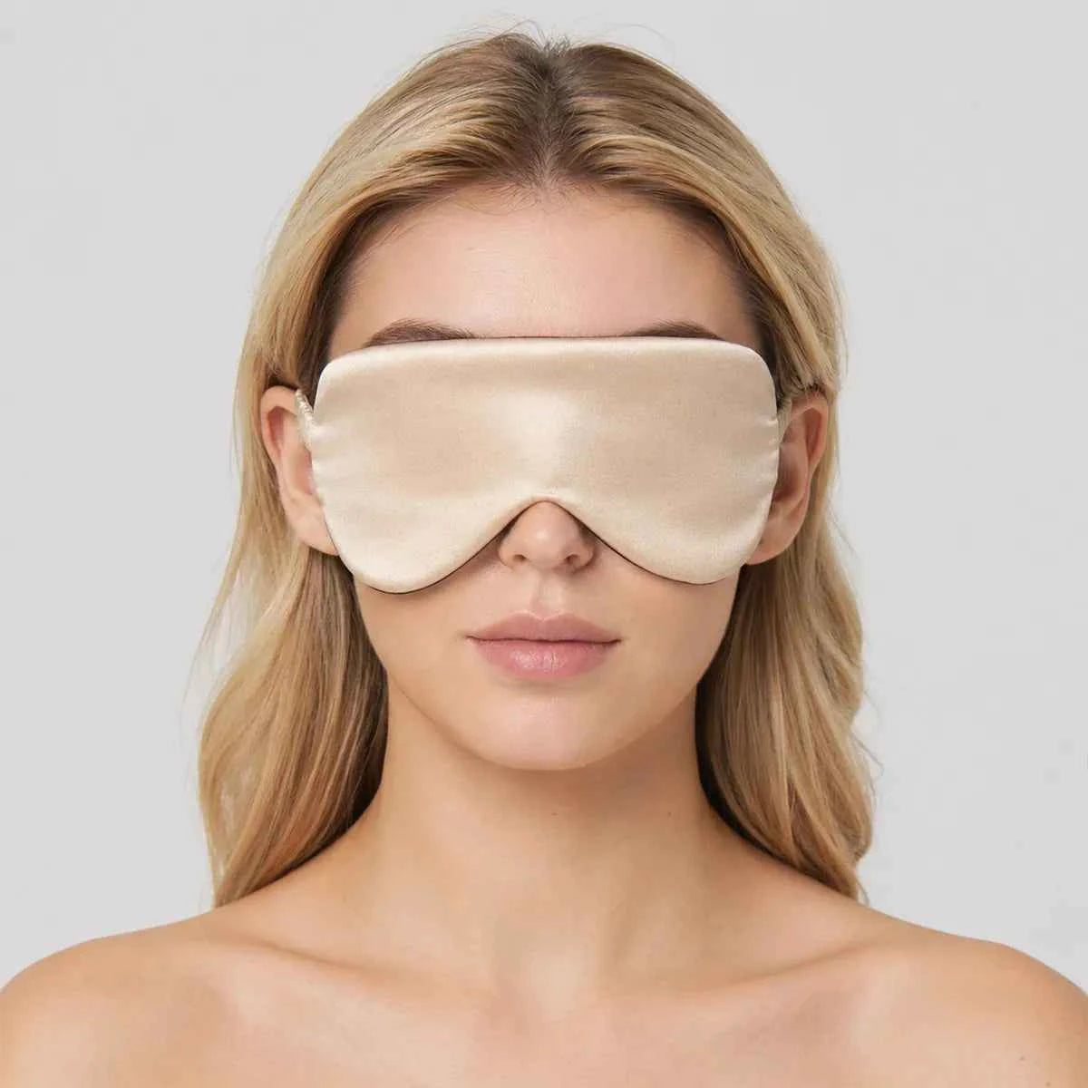 19 Momme Light-Blocking Silk Sleep Mask with Adjustable Ear Loops