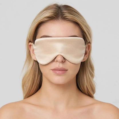 19 Momme Light-Blocking Silk Sleep Mask with Adjustable Ear Loops