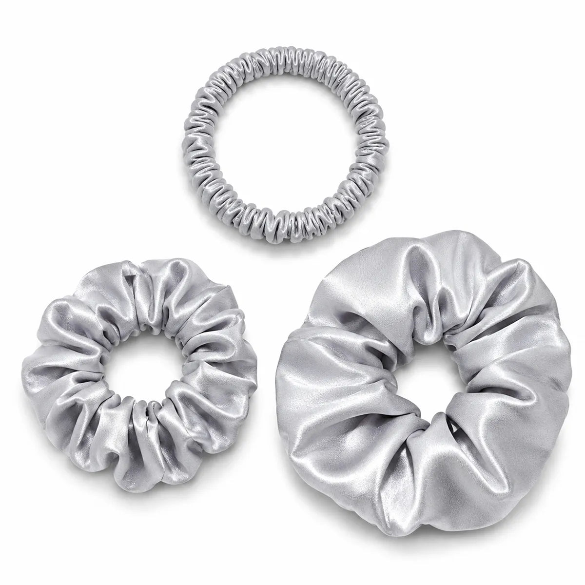 30 Momme Silk Scrunchie Set – 3 Sizes