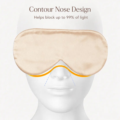 19 Momme Light-Blocking Silk Sleep Mask with Adjustable Ear Loops