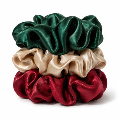 19 Momme Oversized Silk Scrunchies — Set of 3
