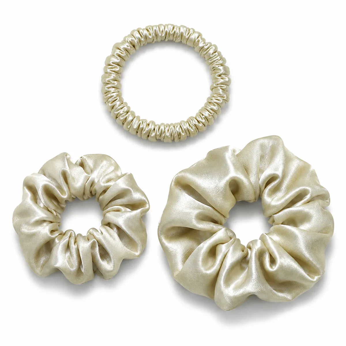 30 Momme Silk Scrunchie Set – 3 Sizes