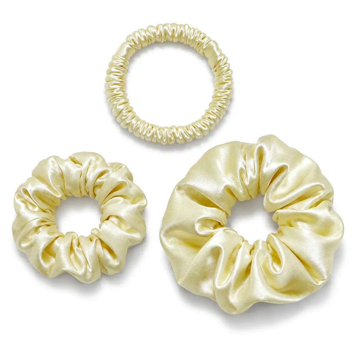 30 Momme Silk Scrunchie Set – 3 Sizes