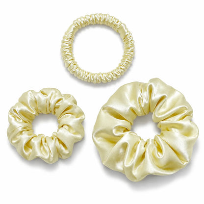 30 Momme Silk Scrunchie Set – 3 Sizes