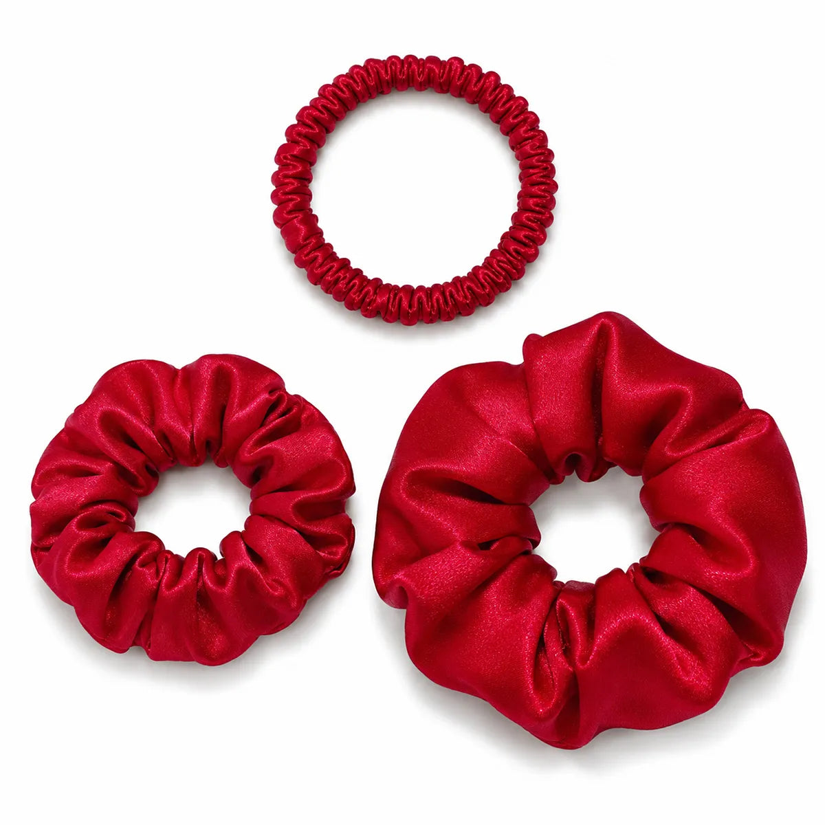 30 Momme Silk Scrunchie Set – 3 Sizes