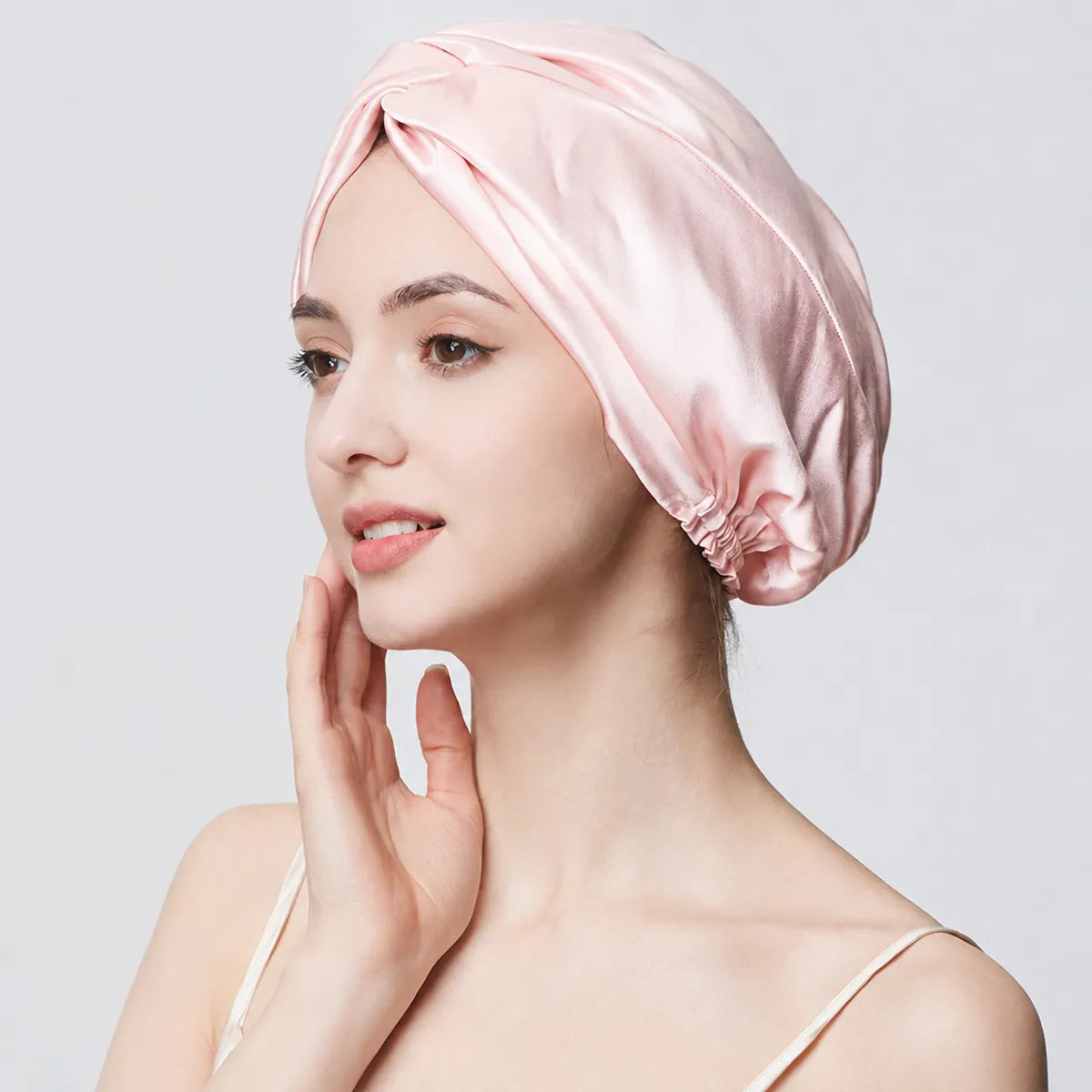 19 Momme Double-Layer Turban-Style Silk Bonnet