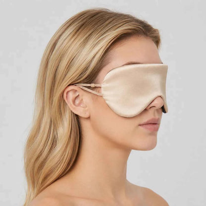19 Momme Light-Blocking Silk Sleep Mask with Adjustable Ear Loops