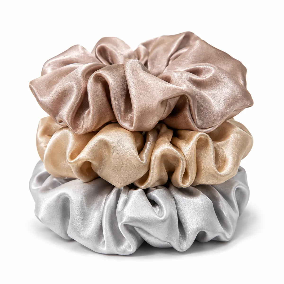 19 Momme Oversized Silk Scrunchies — Set of 3