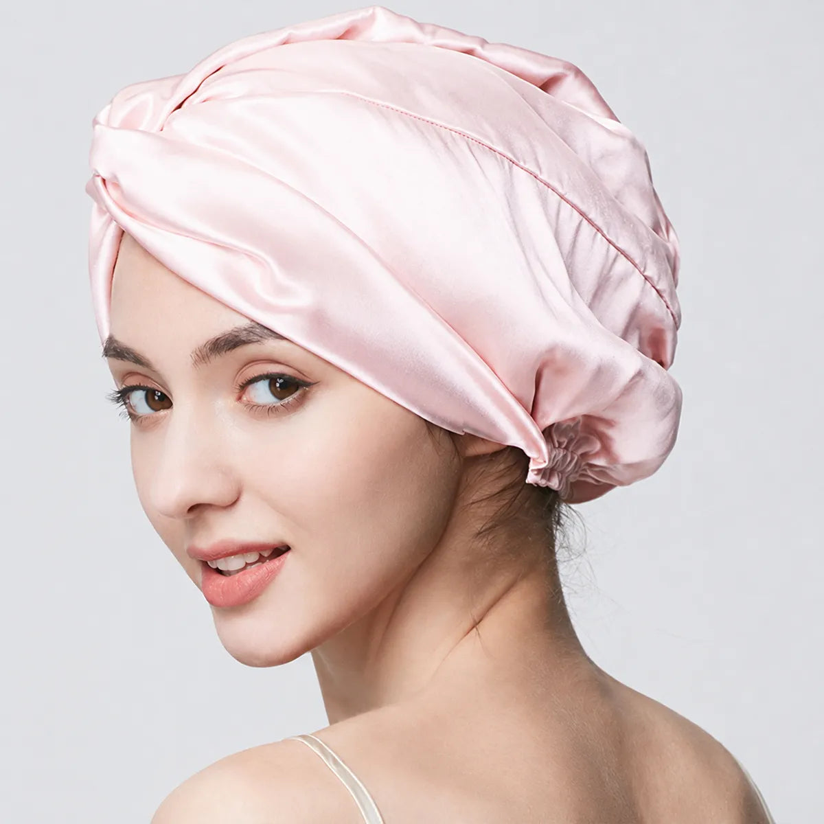 19 Momme Double-Layer Turban-Style Silk Bonnet