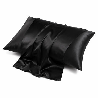 black silk pillowcase