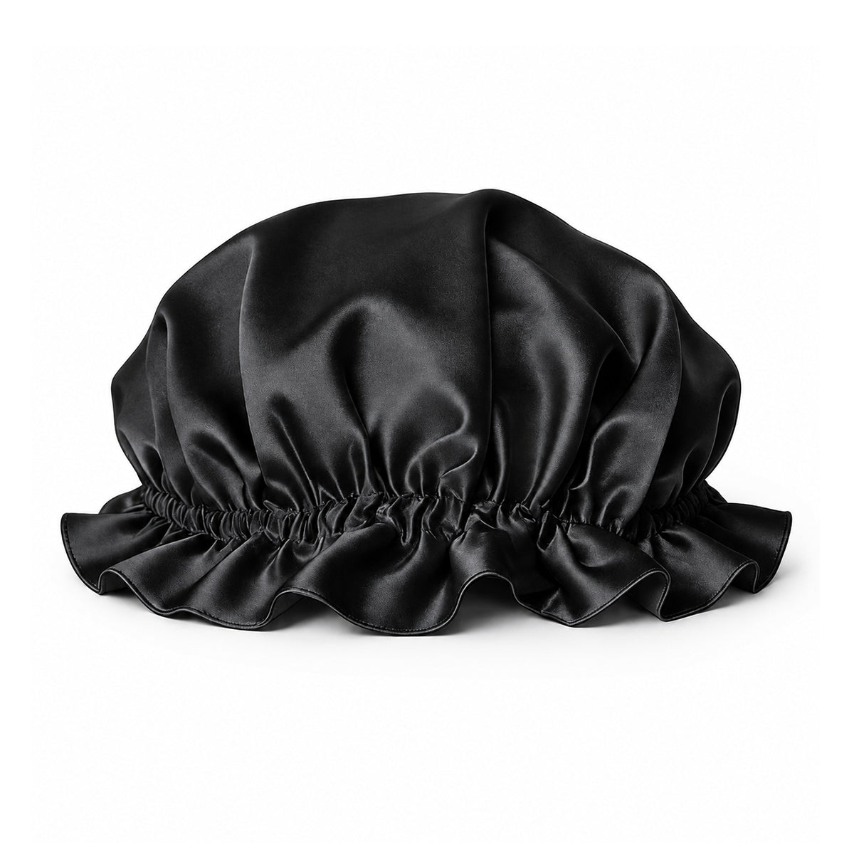 19 Momme Double-Layer Ruffled Silk Bonnet