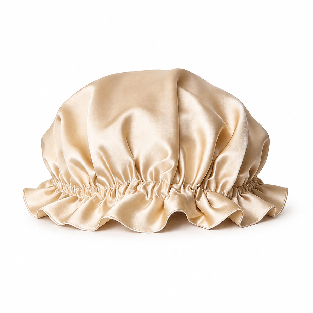 19 Momme Double-Layer Ruffled Silk Bonnet