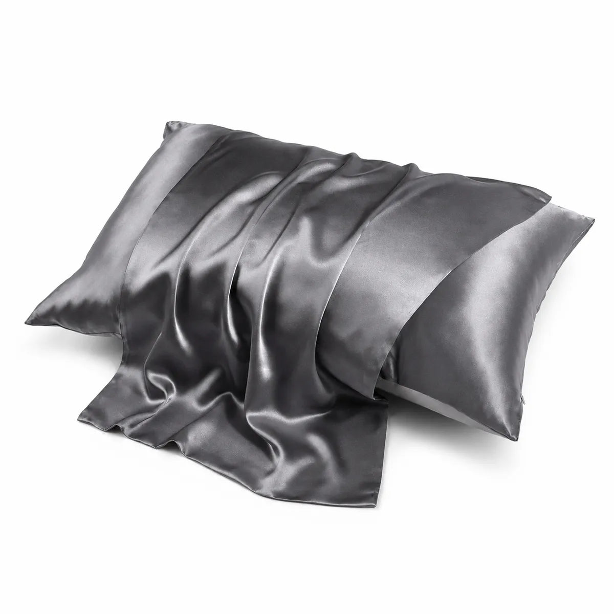 dark grey silk pillowcase