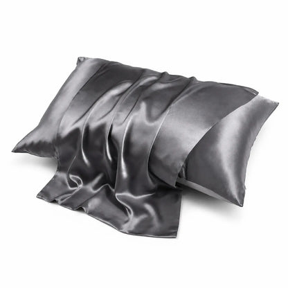 dark grey silk pillowcase