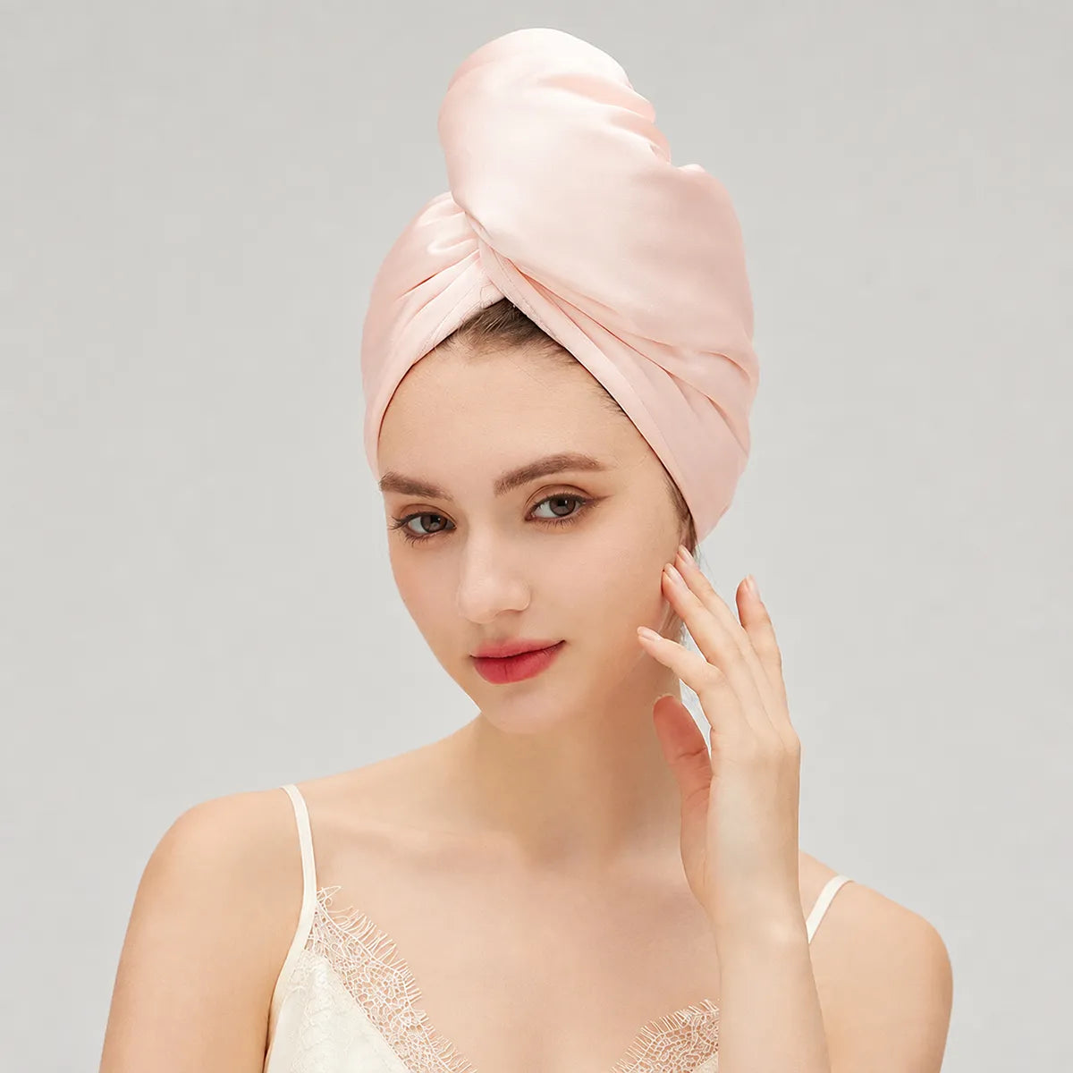 19 Momme Twist-Knot Turban-Style Silk Bonnet