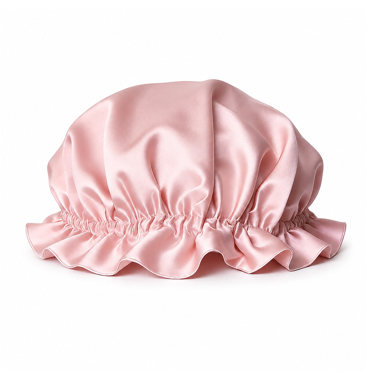 19 Momme Double-Layer Ruffled Silk Bonnet