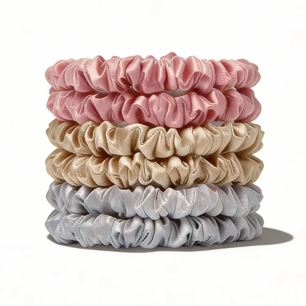 19 Momme Silk Scrunchies Set