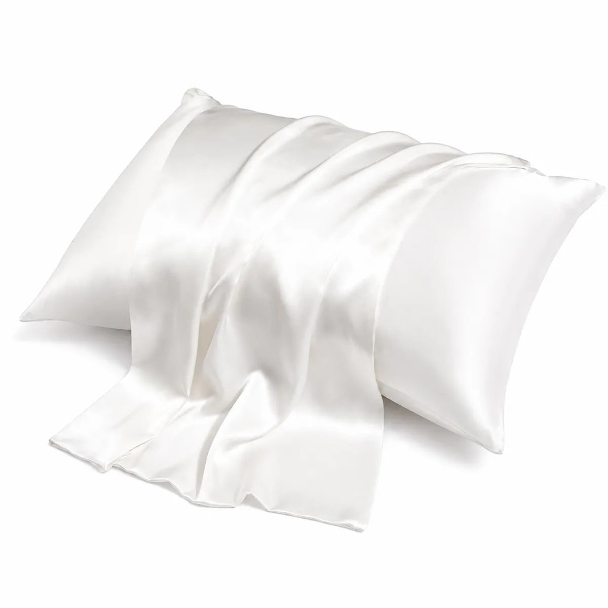 white silk pillowcase